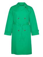 Vero Moda Curve - Pernillemie Trenchcoat, Græsgrøn